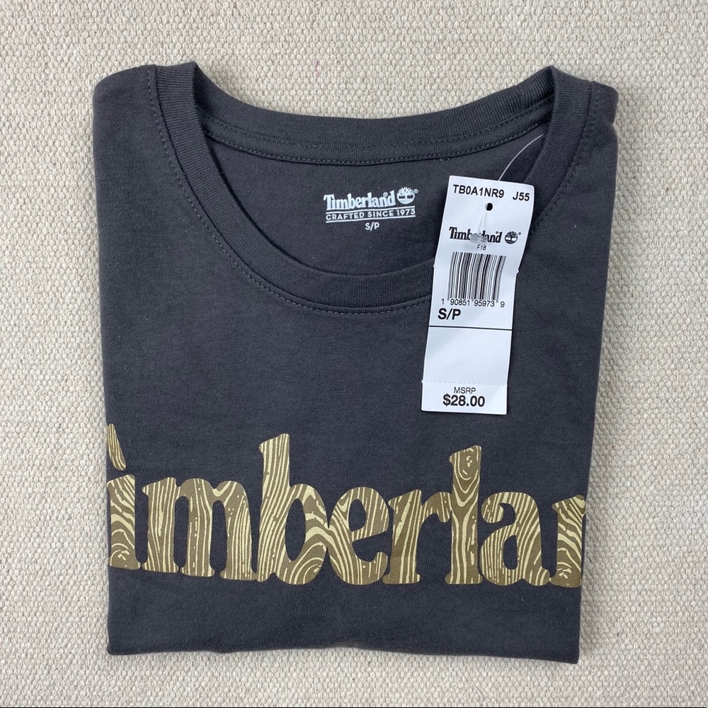 NEW Timberland Mens Small T-Shirt Grey Shirt